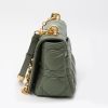 Dior  Caro medium model  shoulder bag  in olive green quilted leather - Detail D8 thumbnail