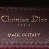 Dior  Lady Dior medium model  handbag  in burgundy velvet - Detail D3 thumbnail