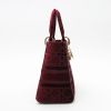 Dior  Lady Dior handbag  in burgundy velvet - Detail D6 thumbnail