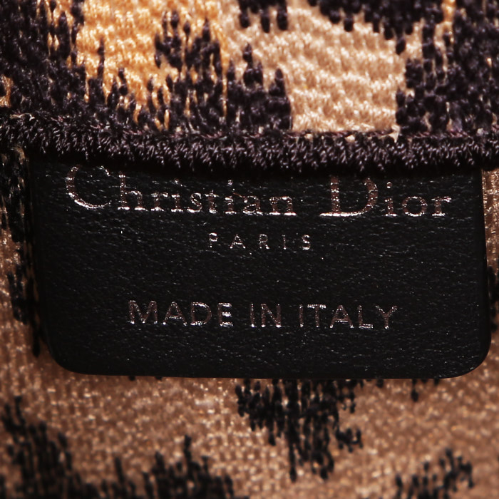 Sac bandoulière Dior  Diorcamp en toile beige et marron - Detail D3