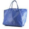 Goyard  Saint-Louis shopping bag  in blue Goyard canvas  and blue leather - 00pp thumbnail