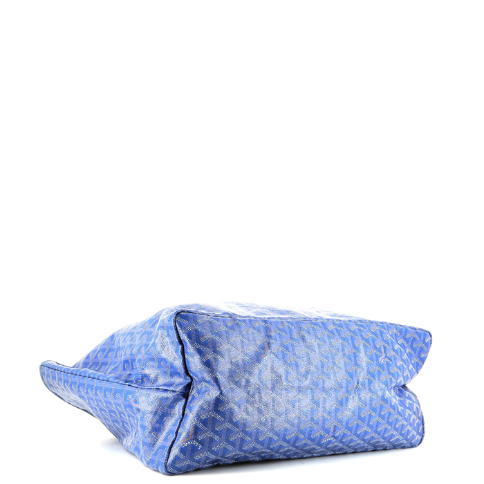 Bolso Cabás Goyard  Saint-Louis en tela Goyardine azul y cuero azul - Detail D4