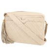 Chanel  Vintage shoulder bag  in white quilted leather - 00pp thumbnail