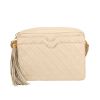 Chanel  Vintage shoulder bag  in white quilted leather - 360 thumbnail