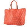Goyard  Saint-Louis shopping bag  in orange Goyard canvas  and orange leather - 00pp thumbnail