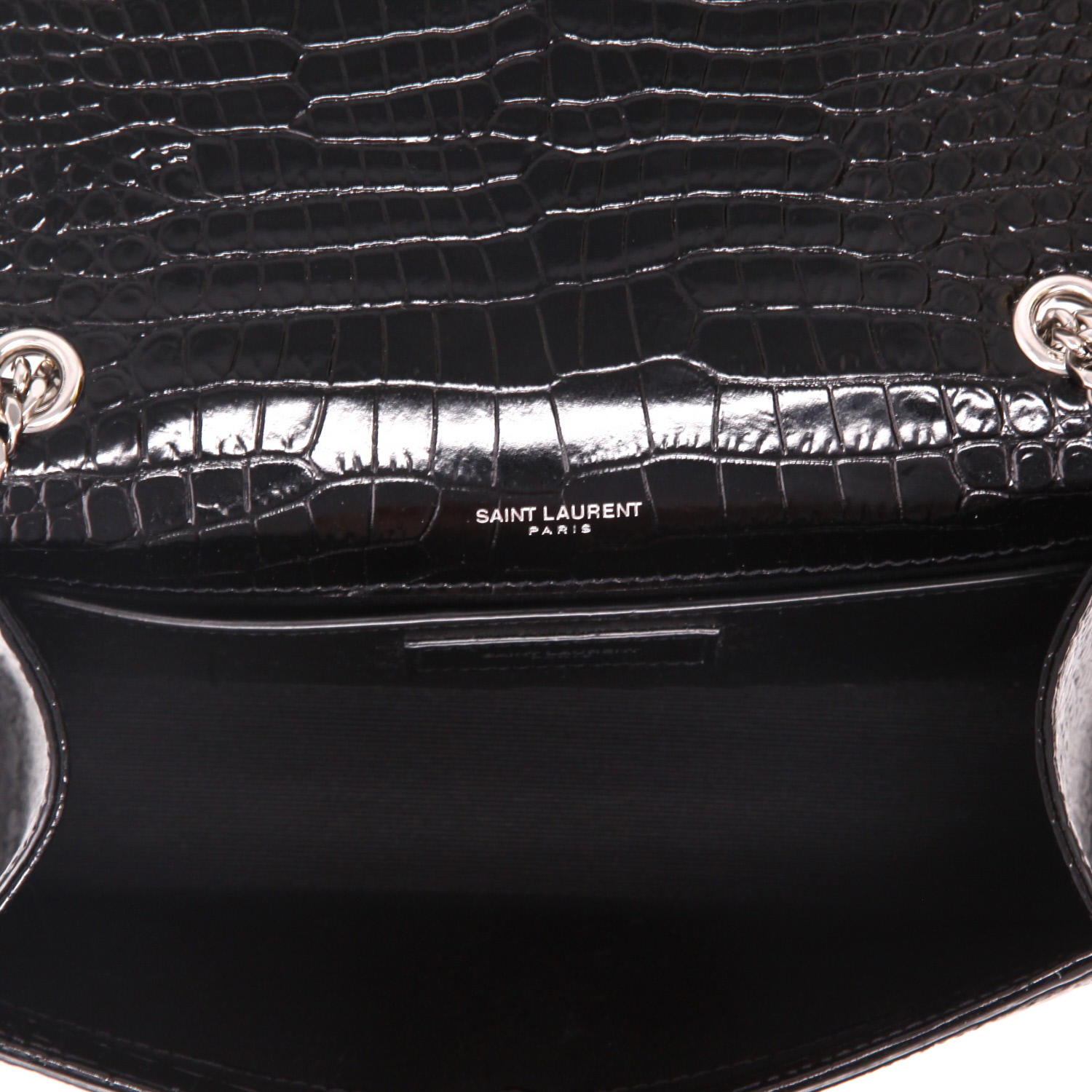 Saint Laurent  Kate Pompon shoulder bag  in black leather - Detail D3