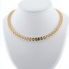 Chanel Matelassé linked necklace in yellow gold and diamonds - 360 thumbnail