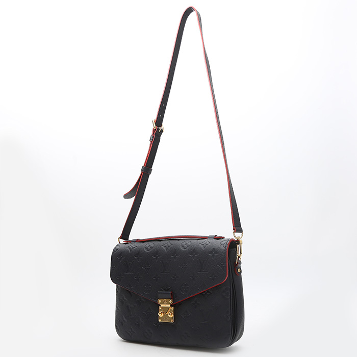 Louis Vuitton  Metis shoulder bag  in blue and red empreinte monogram leather - Detail D2