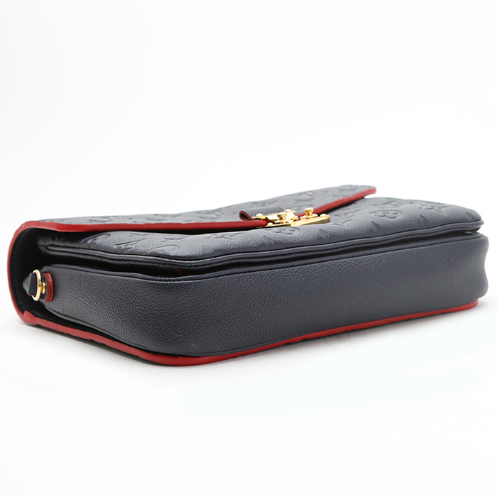 Louis Vuitton  Metis shoulder bag  in blue and red empreinte monogram leather - Detail D5