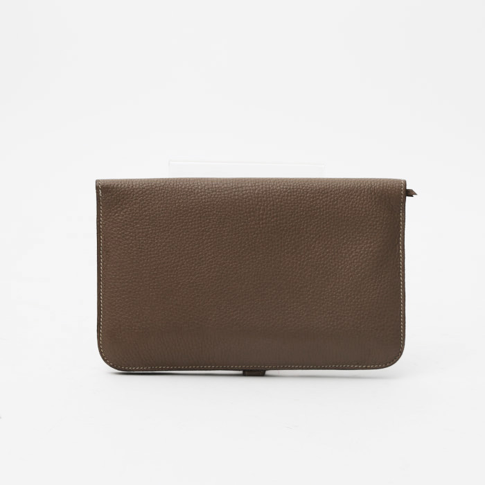 Portefeuille Hermès  Dogon - Pocket Hand en cuir togo étoupe - Detail D6