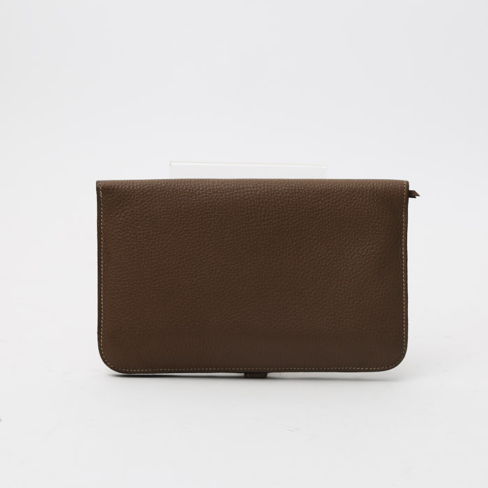 Portafogli Hermès  Dogon - Pocket Hand in pelle togo etoupe - Detail D8