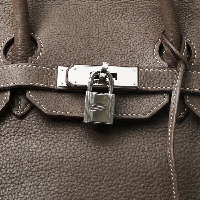 Sac à main Hermès  Birkin 35 cm en cuir togo étoupe - Detail D1