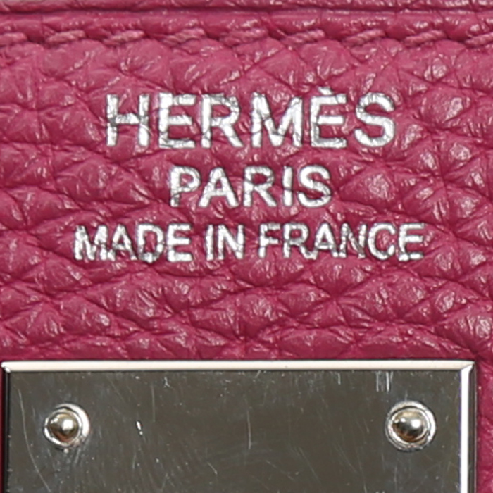 Hermès  Kelly 40 cm handbag  in purple togo leather - Detail D4