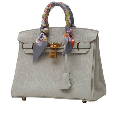 NEW Hermes SO Ostrich Birkin 25 Gris Perle & Graphite W/ Rose Gold HW