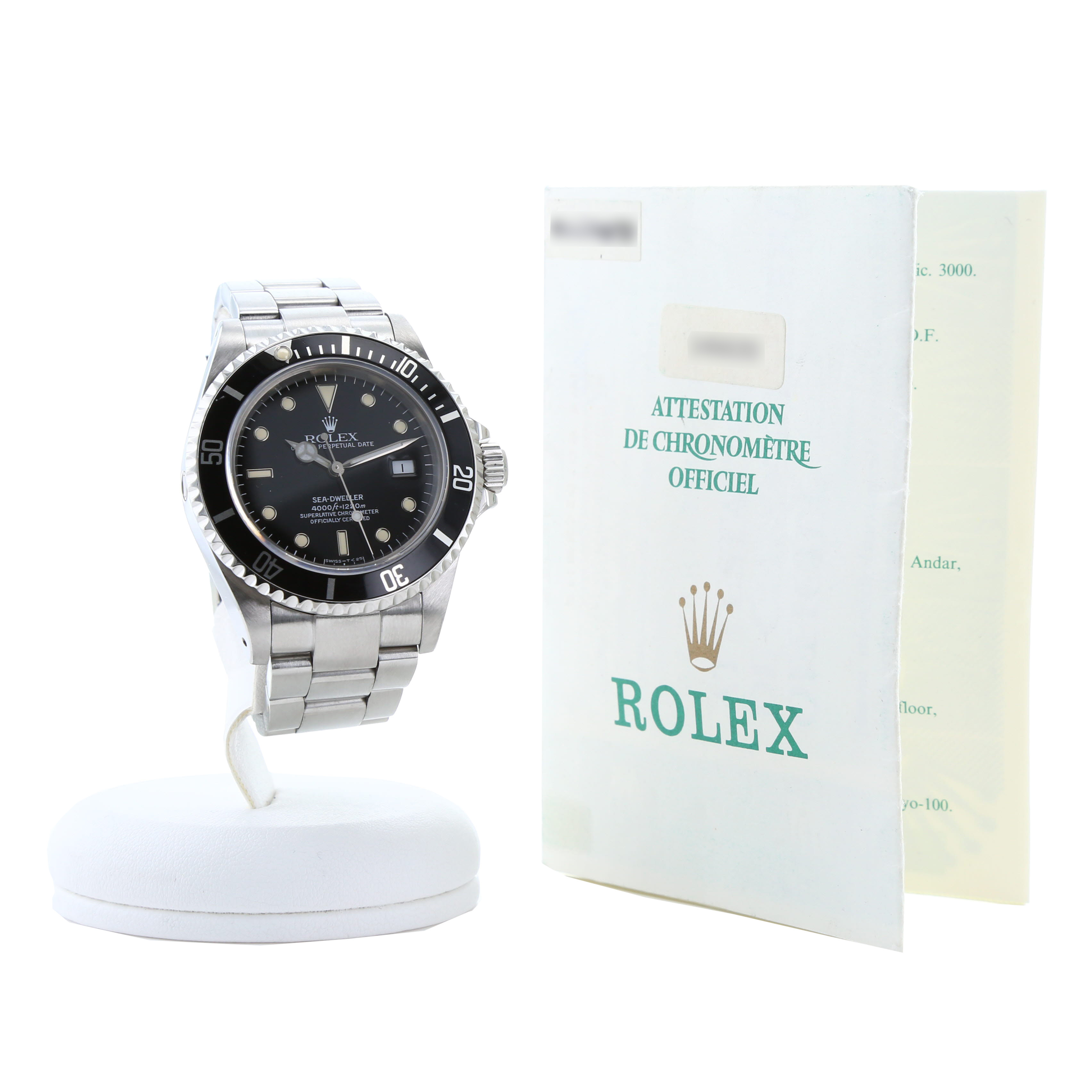 Montre Rolex Sea Dweller en acier Ref: Rolex - 16600  Vers 1991