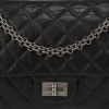 Chanel  Chanel 2.55 handbag  in black quilted leather - Detail D1 thumbnail