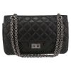 Chanel  Chanel 2.55 handbag  in black quilted leather - Detail D2 thumbnail