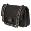 Chanel  Chanel 2.55 handbag  in black quilted leather - Detail D3 thumbnail