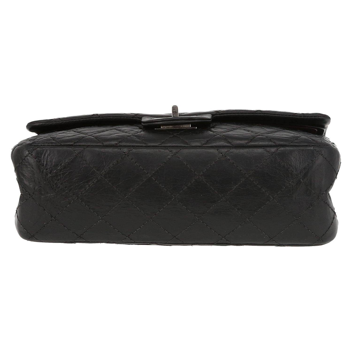 Bolso de mano Chanel  Chanel 2.55 en cuero acolchado negro - Detail D4