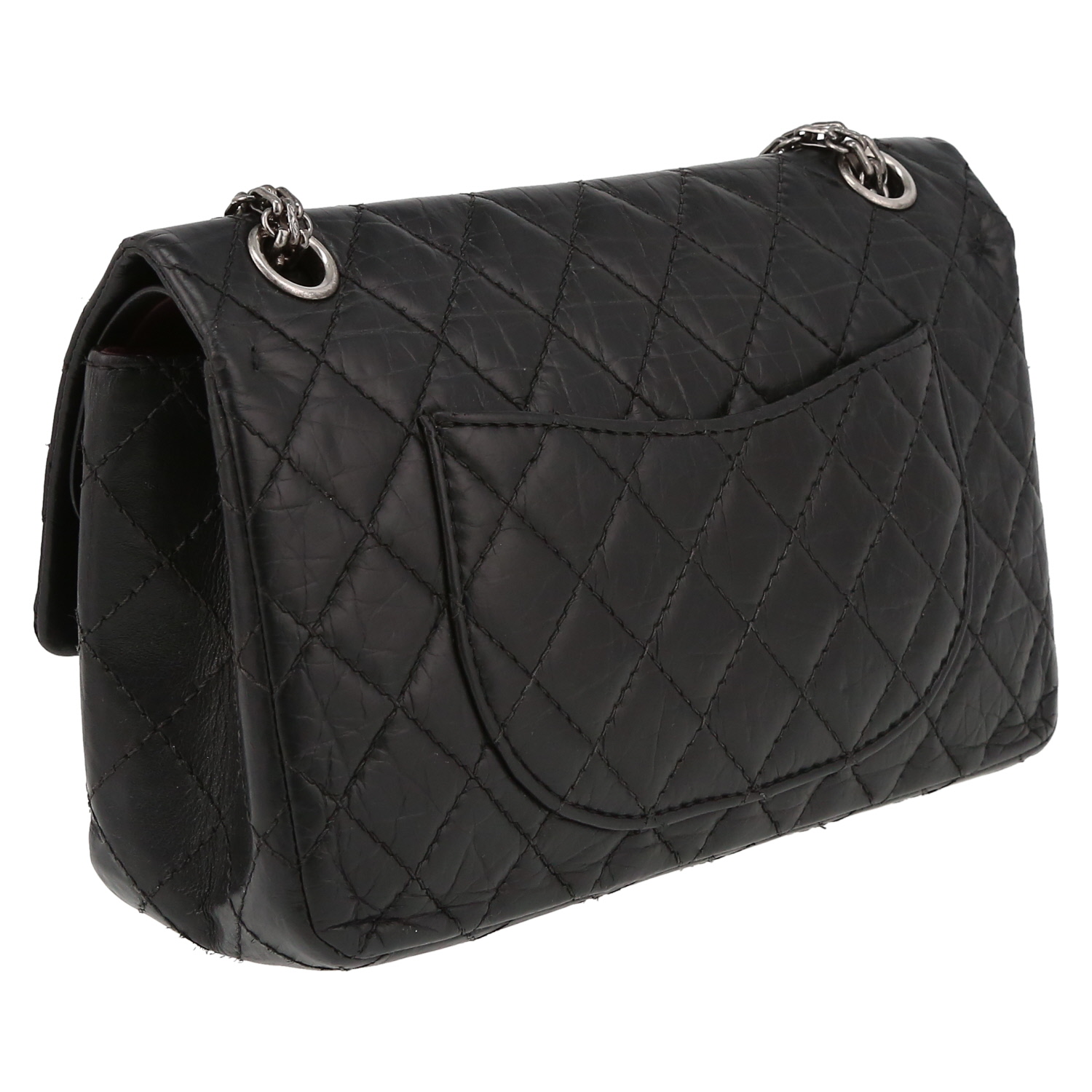Borsa Chanel  Chanel 2.55 in pelle trapuntata nera - Detail D6