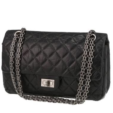 Bolso de mano Chanel  Chanel 2.55 en cuero acolchado negro