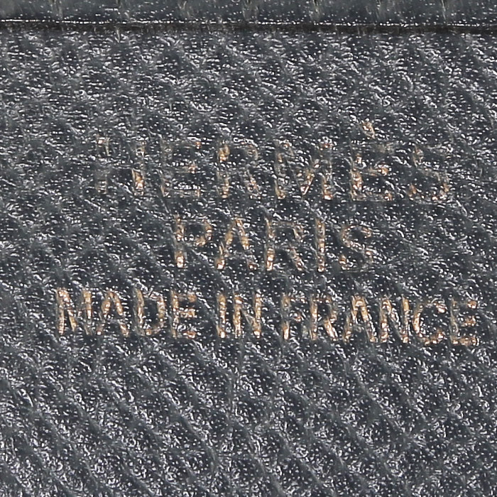 Hermès  Evelyne shoulder bag  in navy blue epsom leather - Detail D3