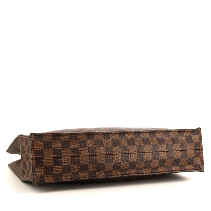 Sac cabas Louis Vuitton  Sac Plat et cuir marron - Detail D4