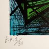 Bernard Buffet, "Deux barques", lithograph in colors on paper, signed and annotated EA, Saint-Tropez serie, of 1979 - Detail D3 thumbnail