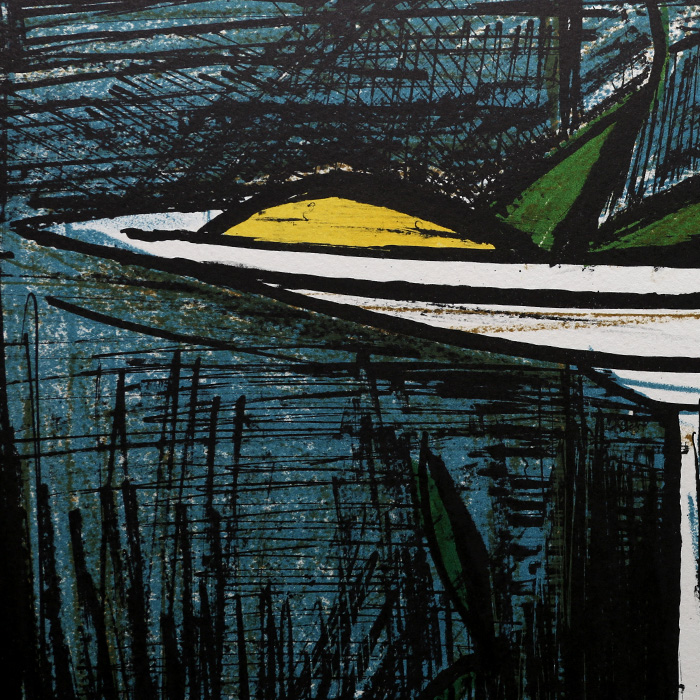 Bernard Buffet, "Nature morte aux compotier" ("Still life to the stew"), lithograph in colors on paper, signed and annotated EA, of 1980 - Detail D2