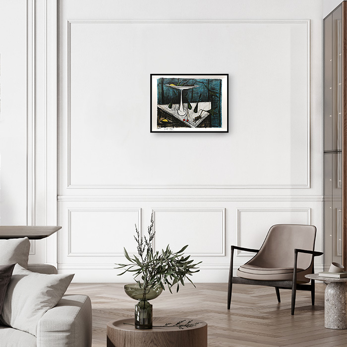 Bernard Buffet (1928-1999), Nature morte au compotier - 1980, Lithographie en couleurs sur papier - Detail D4