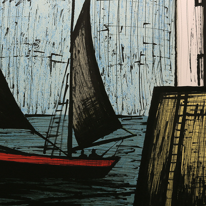 Bernard Buffet (1928-1999), Bateau de pêche - 1984, Lithographie en couleurs sur papier - Detail D1