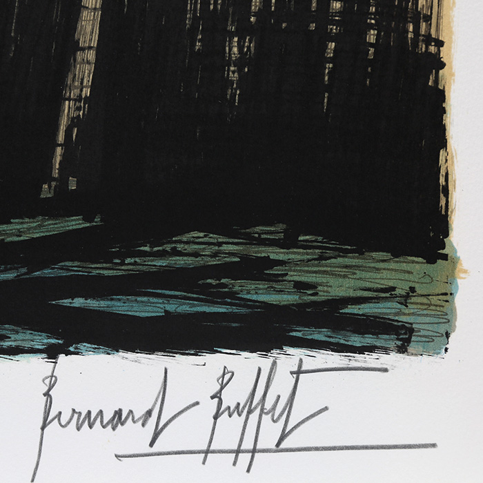 Bernard Buffet, "Bateau de pêche" ("Fishing boat"), lithograph in colors on paper, signed and annotated EA, of 1984 - Detail D2