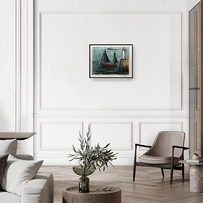 Bernard Buffet (1928-1999), Bateau de pêche - 1984, Lithographie en couleurs sur papier - Detail D4