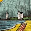 Bernard Buffet, "La plage", lithograph in colors on paper, signed and annotated EA, of 1987 - Detail D1 thumbnail