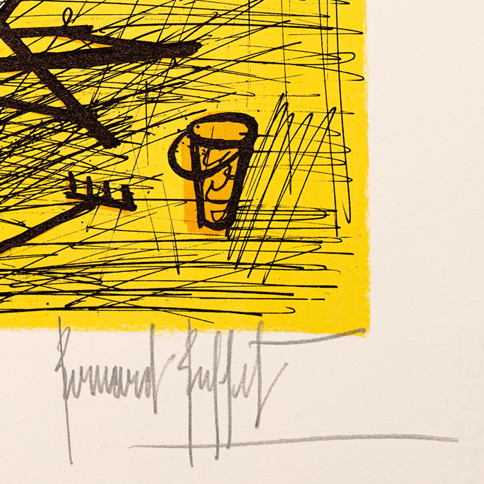 Bernard Buffet, "La plage", lithograph in colors on paper, signed and annotated EA, of 1987 - Detail D2