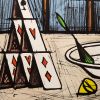 Bernard Buffet, "Le jeu de cartes", lithograph in colors on paper, signed and annotated EA, of 1991 - Detail D1 thumbnail