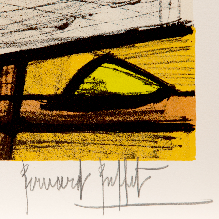 Bernard Buffet (1928-1999), Le jeu de cartes - 1991, Lithographie en couleurs sur papier - Detail D2