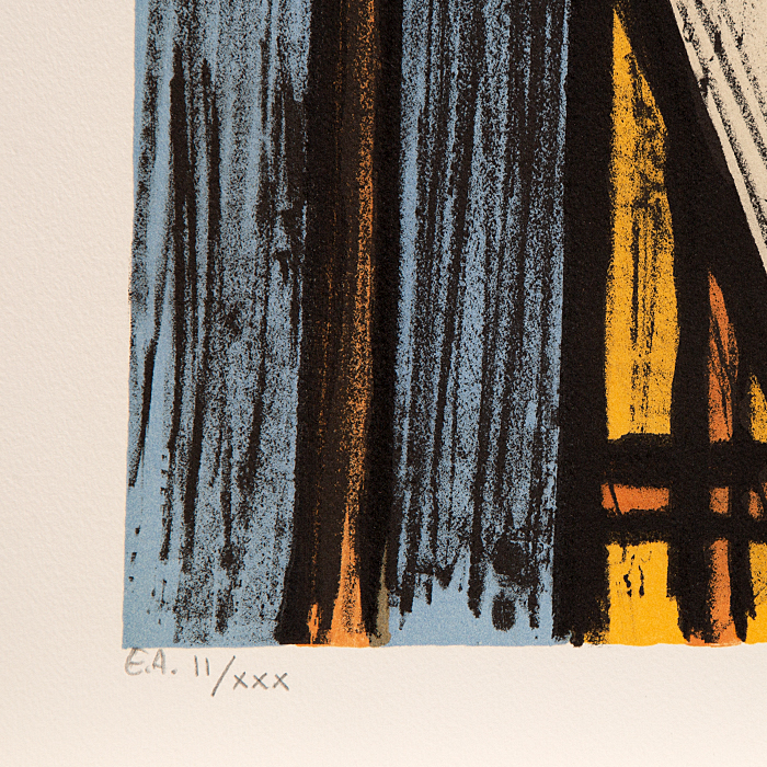 Bernard Buffet (1928-1999), Le jeu de cartes - 1991, Lithographie en couleurs sur papier - Detail D3