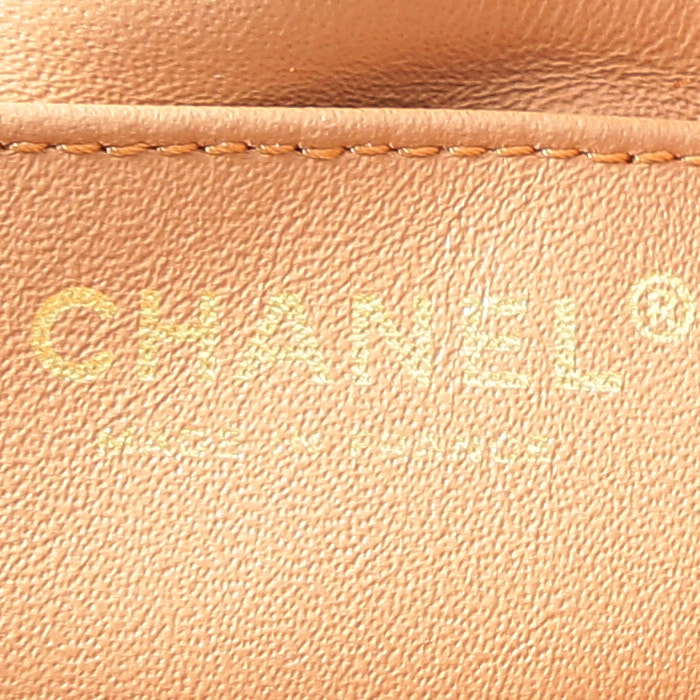Chanel  Editions Limitées handbag  in yellow mustard quilted tweed - Detail D4