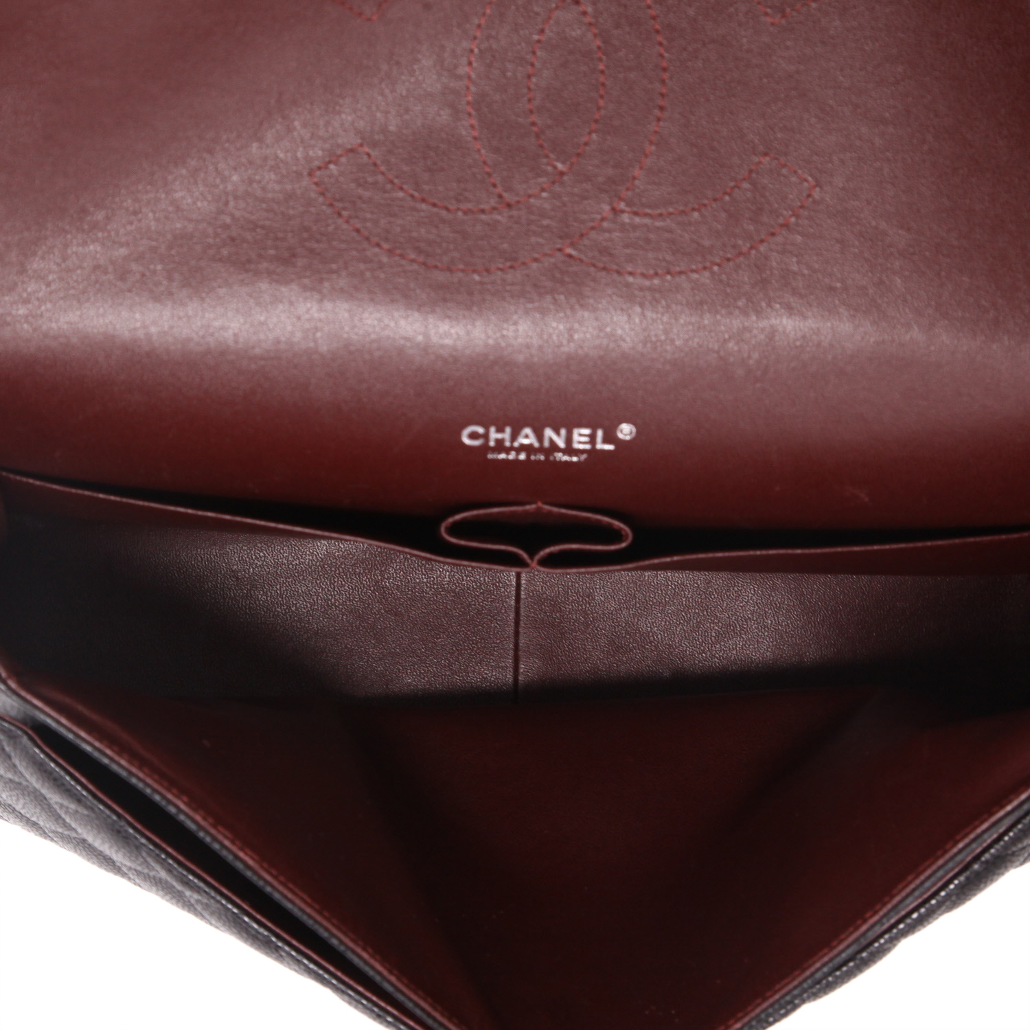 Borsa Chanel  Timeless Maxi Jumbo in pelle martellata e trapuntata nera - Detail D3