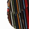 Dior  Saddle handbag  in black leather  and multicolor canvas - Detail D1 thumbnail