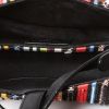 Dior  Saddle handbag  in black leather  and multicolor canvas - Detail D3 thumbnail