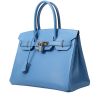 Bolso de mano Hermès  Birkin 30 cm en cuero epsom azul - 00pp thumbnail
