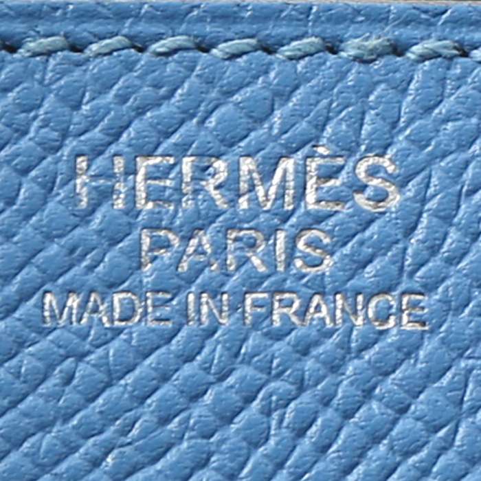 Sac à main Hermès  Birkin 30 cm en cuir epsom bleu - Detail D2