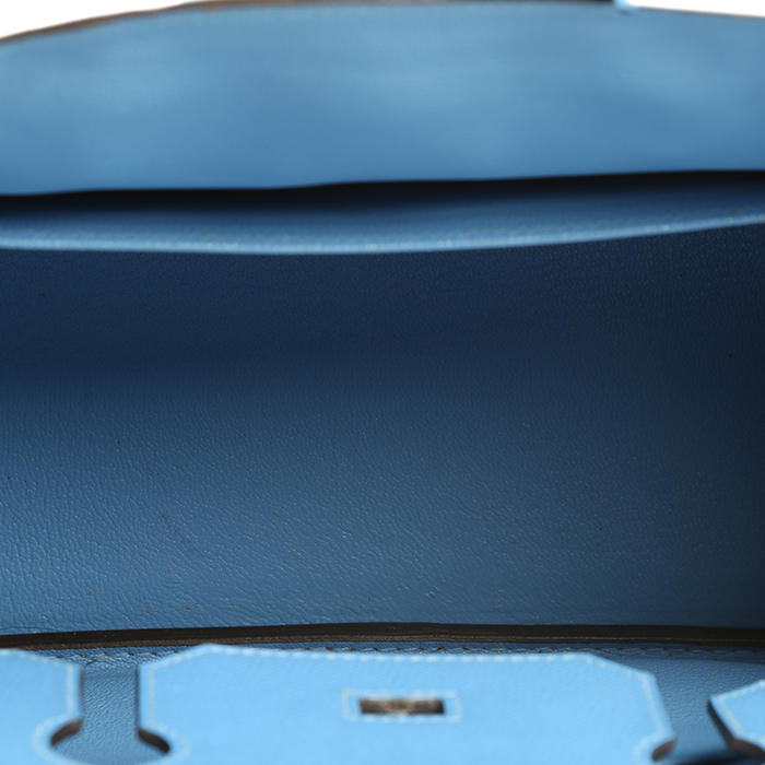 Hermès  Birkin 30 cm handbag  in blue epsom leather - Detail D3