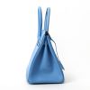 Hermès  Birkin 30 cm handbag  in blue epsom leather - Detail D6 thumbnail