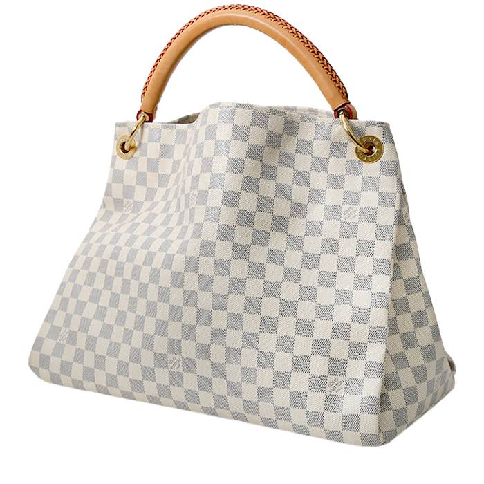 shopping bag louis vuitton delightful in tela a scacchi e pelle