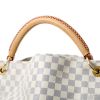Louis Vuitton  Artsy medium model  handbag  in azur damier canvas  and natural leather - Detail D1 thumbnail