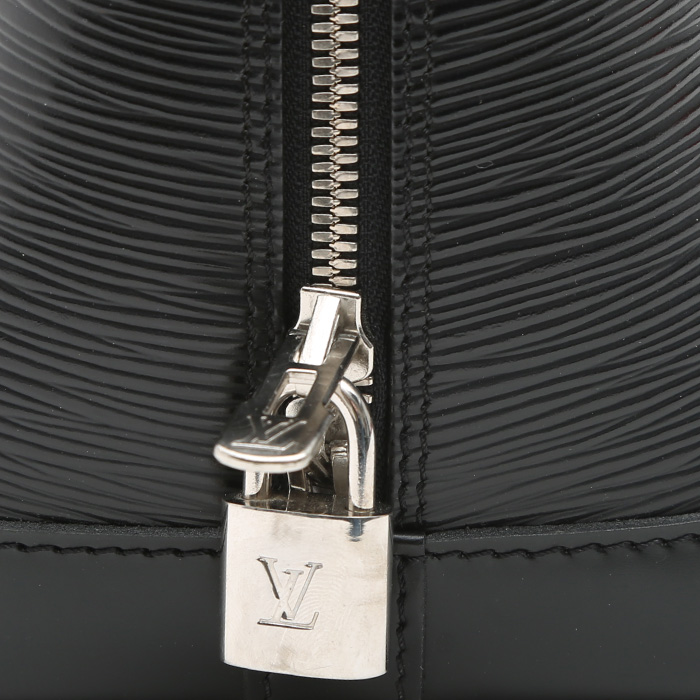 Borsa Louis Vuitton  Alma modello piccolo  in pelle Epi nera - Detail D1