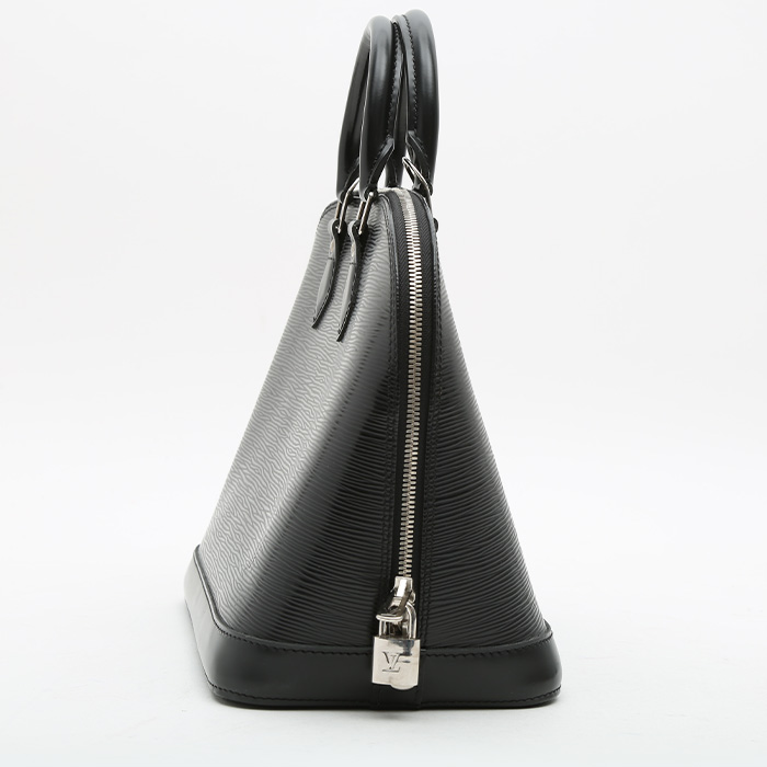Louis Vuitton  Alma small model  handbag  in black epi leather - Detail D5